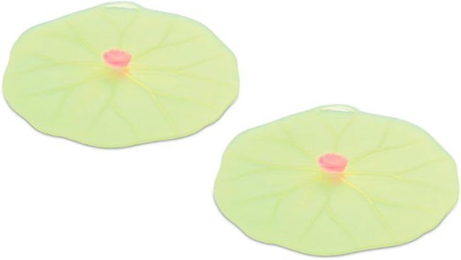 Set of 2  Silicone Drink Covers - Airtight Seal on Any Smooth-Rimmed Glass, Keep Drinks Cool or Hot, Protect from Winged Pests - BPA-Free - Oven, Freezer, Dishwasher Safe