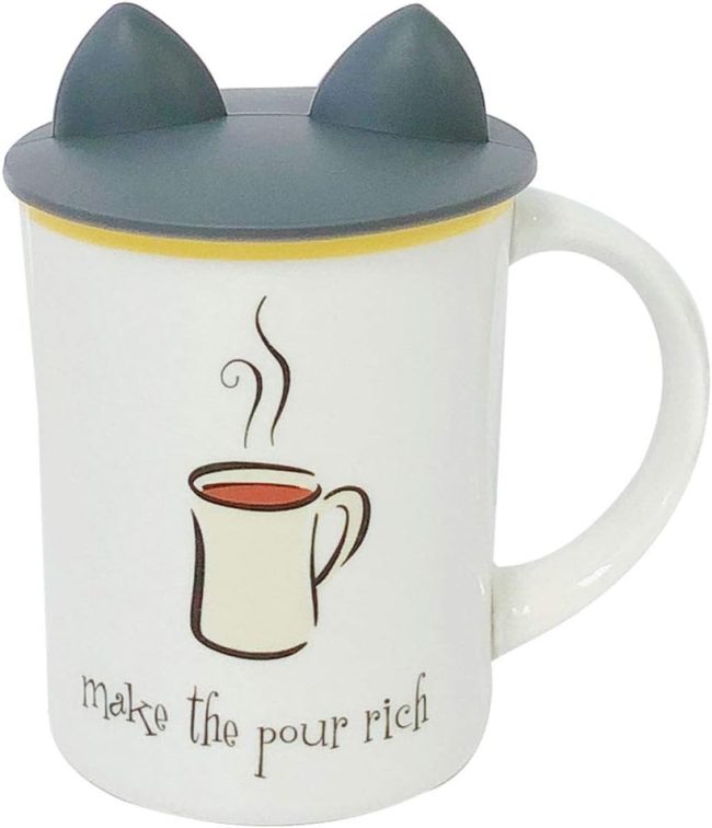 Animal Ears Silicon  Lids, Anti-Dust Airtight Mug Covers for Hot and Cold Beverages (Set of 6) - Image 2