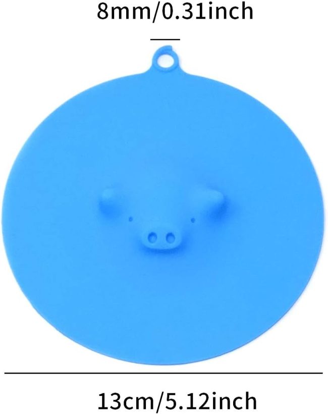 5PCS 13/5.12inch Cute Swimming  Anti-dust Silicone  Lids Mug Cover with Hanging Loops - Image 2
