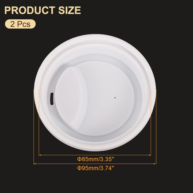 Silicone  Lids, Drinking Lid Reusable Sealed Mug Lid for Ceramic or Glass Coffee Mug Spill-Proof, Durable Coffee  Covers - Image 2