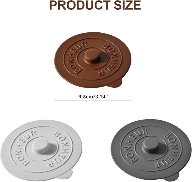 Silicone  Covers (Set of 3) ， Multicolored Silicone Lids for Mugs, s, Tea Pots,Flexible Mug Covers，Hot  Lids for Coffee & Tea - Image 2