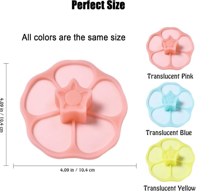 Sunflower Silicone  Covers (Set of 3), Multicolored Silicone Lids for Mugs, s, Flexible Mug Covers, Tea Pots, Hot  Lids for Coffee & Tea - Image 2